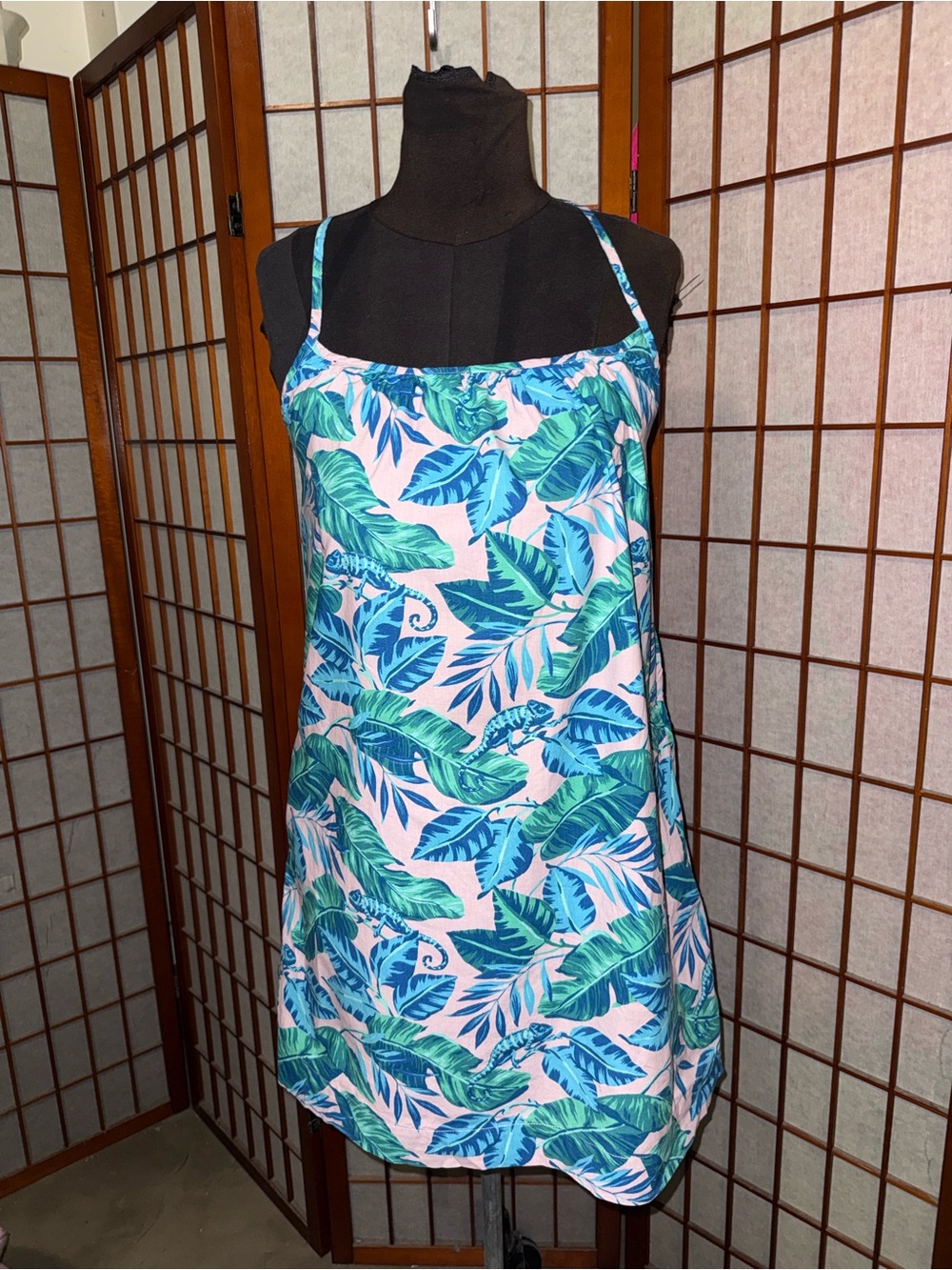 Printfresh Karma Chameleon Organic Cotton Sleep Dress Nightgown Size Small